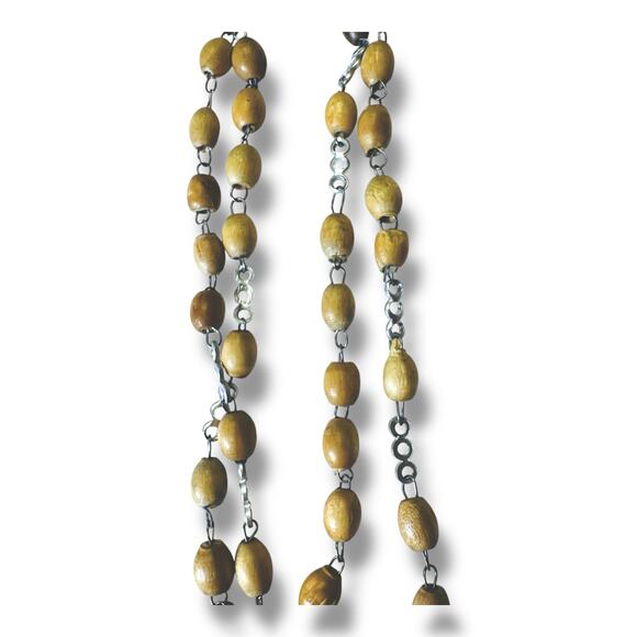 Jerusalem Rosary Beads  Olive Wood Prayer Beads  Holy Land Religious Collectible - Picture 2 of 6